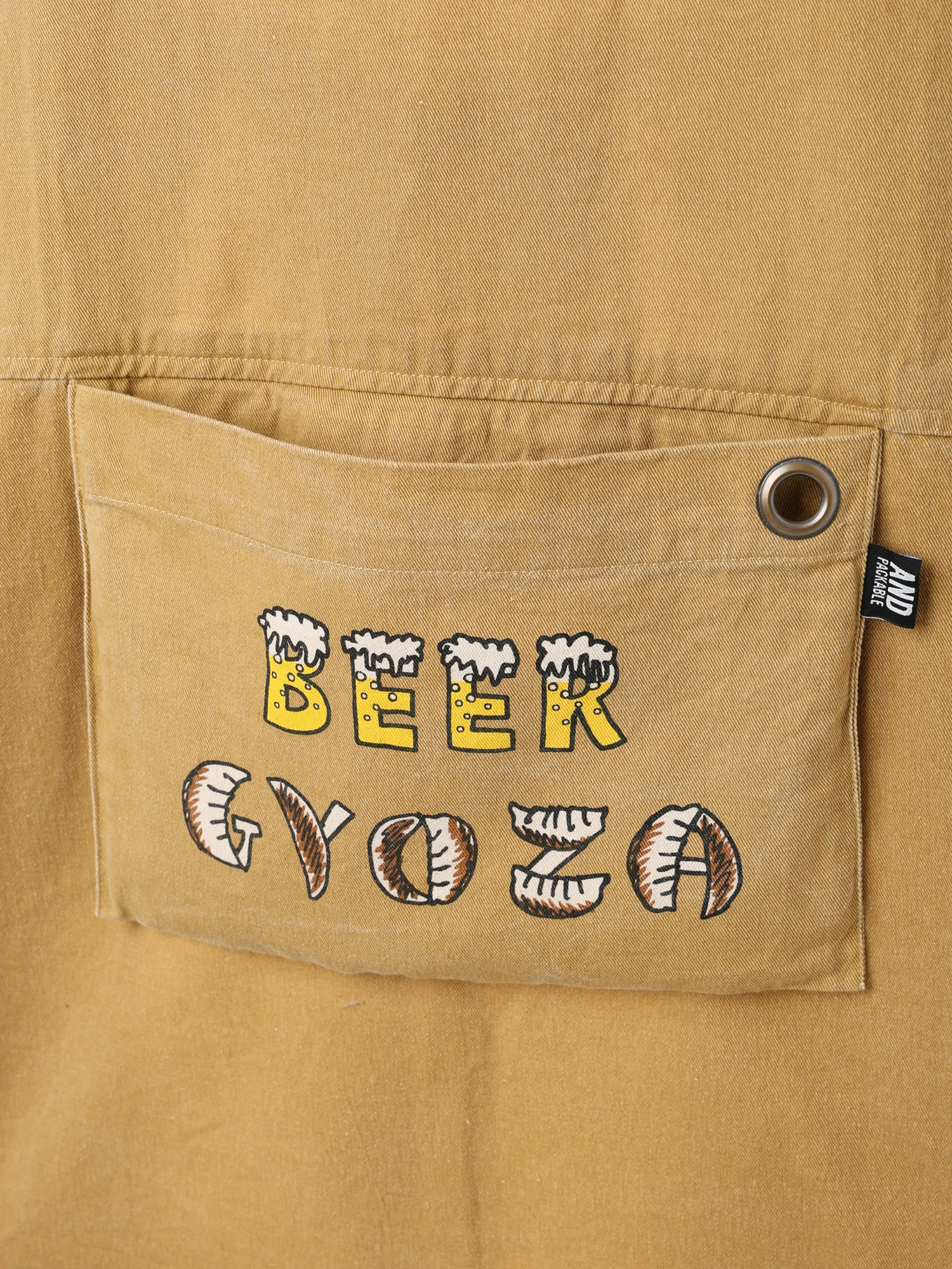 パッカブルエプロン【ビール＆餃子】 / Hare no hi（ハレノヒ）の