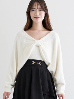 LUDIC PARK(ルディックパーク) |[SET]リボンフェザーニットトップス×キャミソール