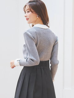 LUDIC PARK(ルディックパーク) |襟袖シャギーニットプルオーバー