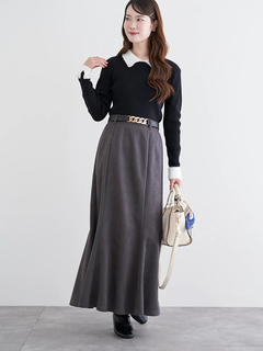 LUDIC PARK(ルディックパーク) |襟袖シャギーニットプルオーバー