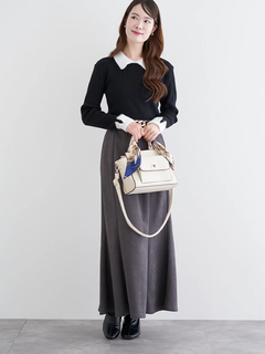 LUDIC PARK(ルディックパーク) |襟袖シャギーニットプルオーバー