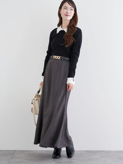 LUDIC PARK(ルディックパーク) |襟袖シャギーニットプルオーバー