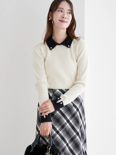 LUDIC PARK(ルディックパーク) |襟袖シャギーニットプルオーバー