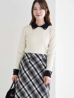 LUDIC PARK(ルディックパーク) |襟袖シャギーニットプルオーバー