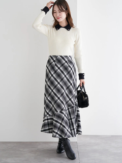 LUDIC PARK(ルディックパーク) |襟袖シャギーニットプルオーバー