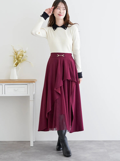 LUDIC PARK(ルディックパーク) |襟袖シャギーニットプルオーバー