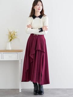 LUDIC PARK(ルディックパーク) |襟袖シャギーニットプルオーバー