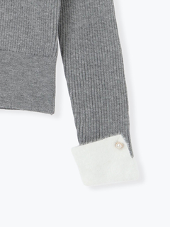 LUDIC PARK(ルディックパーク) |襟袖シャギーニットプルオーバー