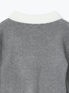 LUDIC PARK(ルディックパーク) |襟袖シャギーニットプルオーバー