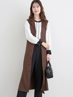 LUDIC PARK(ルディックパーク) |ノースリーブトレンチジレワンピース