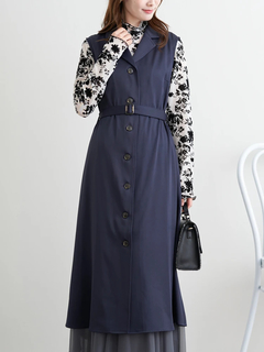 LUDIC PARK(ルディックパーク) |ノースリーブトレンチジレワンピース