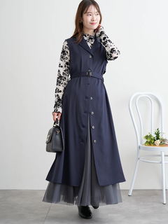 LUDIC PARK(ルディックパーク) |ノースリーブトレンチジレワンピース