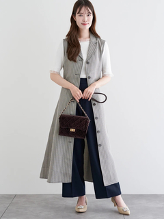 LUDIC PARK(ルディックパーク) |ノースリーブトレンチジレワンピース