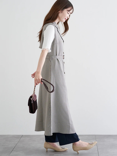 LUDIC PARK(ルディックパーク) |ノースリーブトレンチジレワンピース