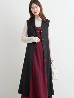 LUDIC PARK(ルディックパーク) |ノースリーブトレンチジレワンピース