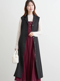 LUDIC PARK(ルディックパーク) |ノースリーブトレンチジレワンピース