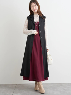 LUDIC PARK(ルディックパーク) |ノースリーブトレンチジレワンピース