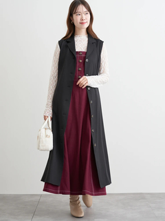 LUDIC PARK(ルディックパーク) |ノースリーブトレンチジレワンピース