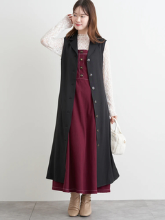 LUDIC PARK(ルディックパーク) |ノースリーブトレンチジレワンピース