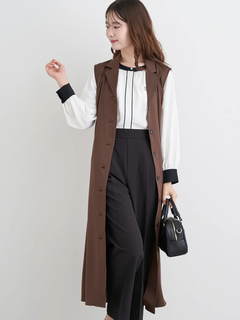 LUDIC PARK(ルディックパーク) |ノースリーブトレンチジレワンピース