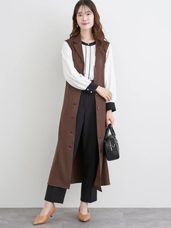 LUDIC PARK(ルディックパーク) |ノースリーブトレンチジレワンピース