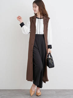 LUDIC PARK(ルディックパーク) |ノースリーブトレンチジレワンピース