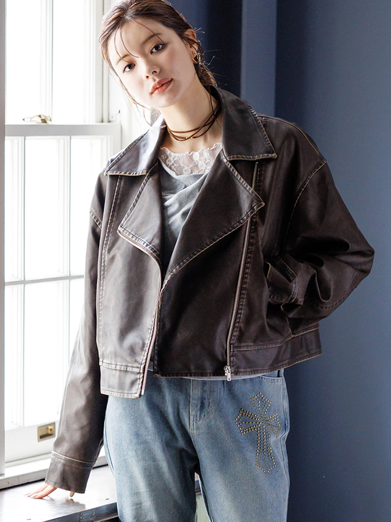 合皮ライダースジャケット / LUDIC PARK（ルディックパーク）の