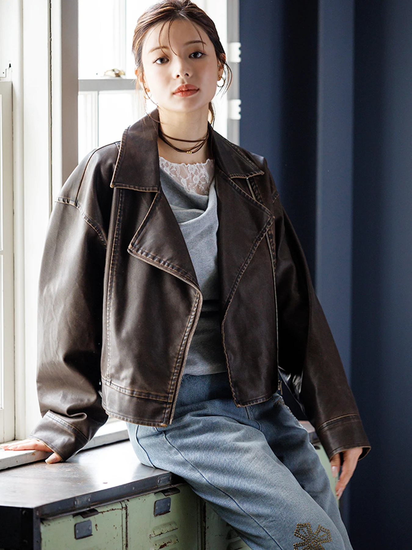 合皮ライダースジャケット / LUDIC PARK（ルディックパーク）の