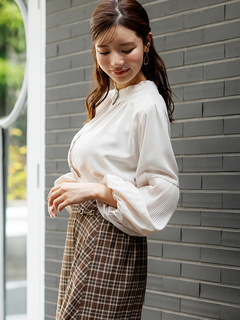 LUDIC PARK(ルディックパーク) |【前後2WAY】プリーツブラウス