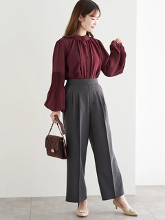 LUDIC PARK(ルディックパーク) |【前後2WAY】プリーツブラウス