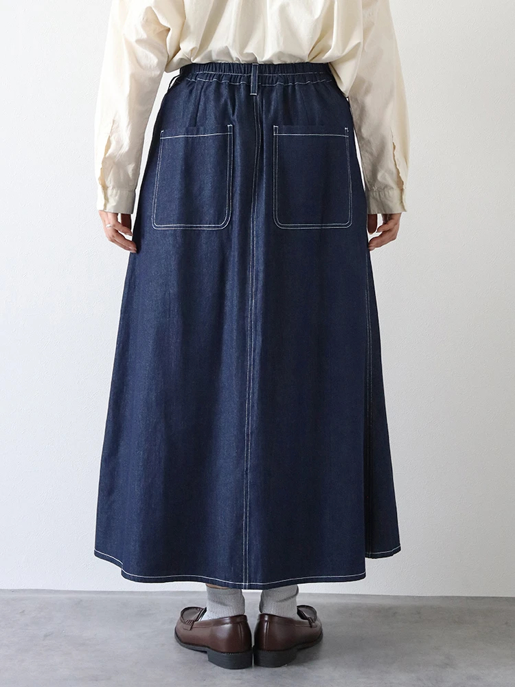 チェック柄切替デニムスカート / Hare no hi（ハレノヒ）のスカート