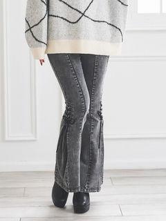 LUDIC PARK(ルディックパーク) |サイドレースアップフレアデニムパンツ