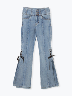 LUDIC PARK(ルディックパーク) |サイドレースアップフレアデニムパンツ