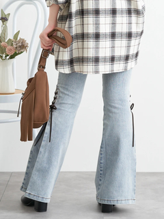 LUDIC PARK(ルディックパーク) |サイドレースアップフレアデニムパンツ