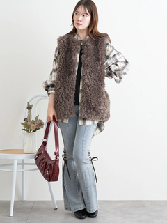 LUDIC PARK(ルディックパーク) |サイドレースアップフレアデニムパンツ