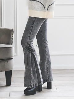 LUDIC PARK(ルディックパーク) |サイドレースアップフレアデニムパンツ