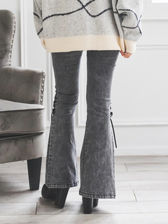 LUDIC PARK(ルディックパーク) |サイドレースアップフレアデニムパンツ