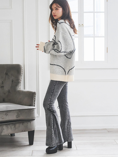 LUDIC PARK(ルディックパーク) |サイドレースアップフレアデニムパンツ