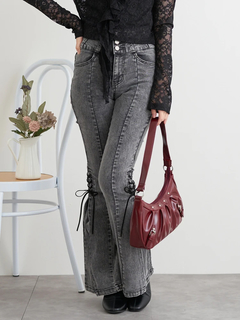 LUDIC PARK(ルディックパーク) |サイドレースアップフレアデニムパンツ