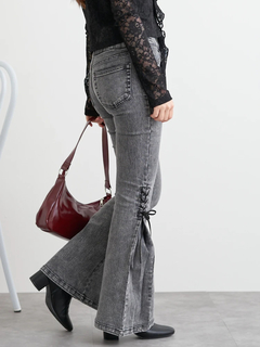 LUDIC PARK(ルディックパーク) |サイドレースアップフレアデニムパンツ