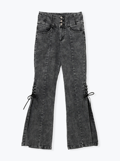 LUDIC PARK(ルディックパーク) |サイドレースアップフレアデニムパンツ