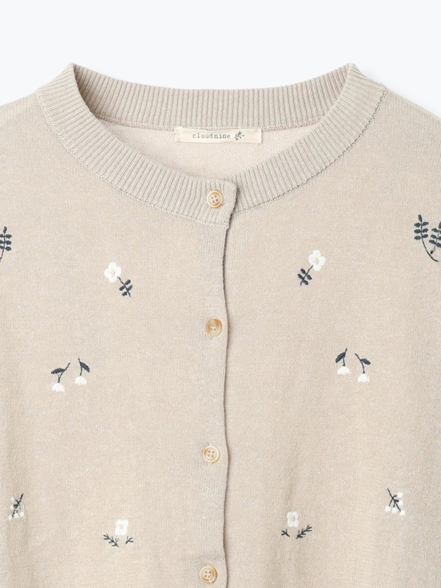 フラワー刺繍ニットカーディガン / Hare no hi（ハレノヒ）の