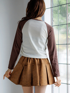 LUDIC PARK(ルディックパーク) |ネコプリント ラグランリブロングTシャツ