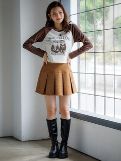 LUDIC PARK(ルディックパーク) |ネコプリント ラグランリブロングTシャツ