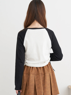 LUDIC PARK(ルディックパーク) |ネコプリント ラグランリブロングTシャツ