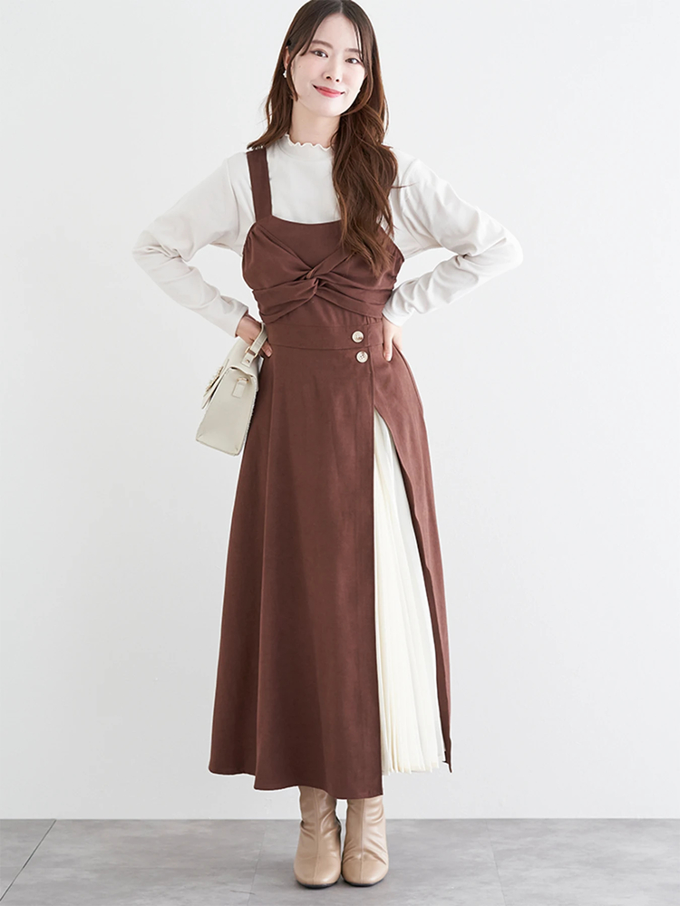 LUDIC PARK(ルディックパーク) |スエードツイストジャンパースカート