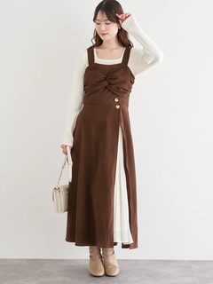 LUDIC PARK(ルディックパーク) |スエードツイストジャンパースカート