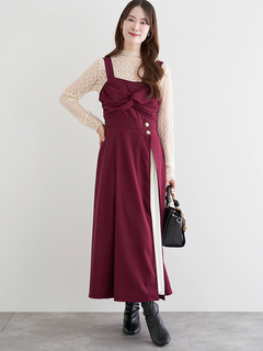 LUDIC PARK(ルディックパーク) |スエードツイストジャンパースカート