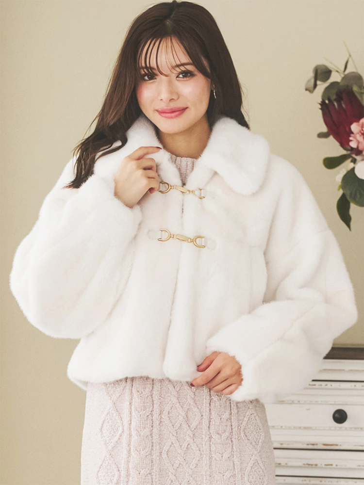 LUDIC PARK(ルディックパーク) |ファーショート丈ダッフルジャケット