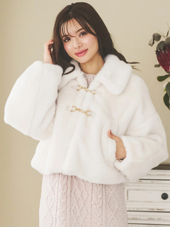 LUDIC PARK(ルディックパーク) |ファーショート丈ダッフルジャケット